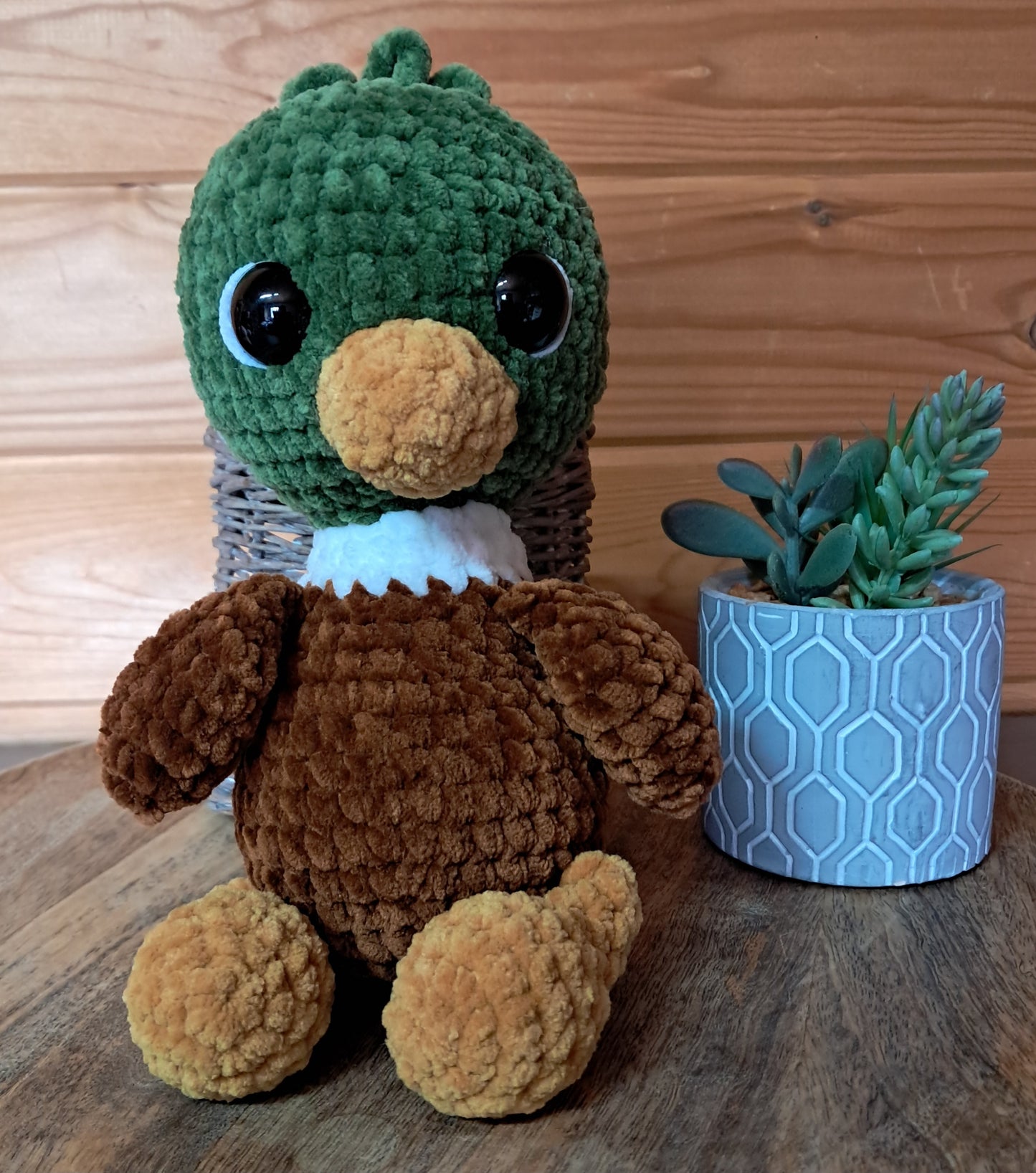 Handgemaakte gehaakte eend - gehaakt knuffeldier -origineel cadeau-decoratie amigurumi