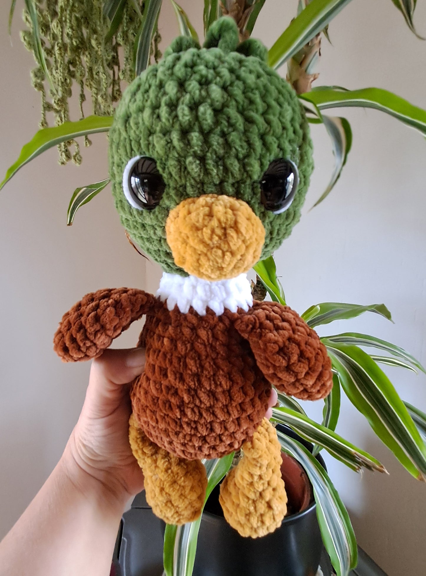 Handgemaakte gehaakte eend - gehaakt knuffeldier -origineel cadeau-decoratie amigurumi