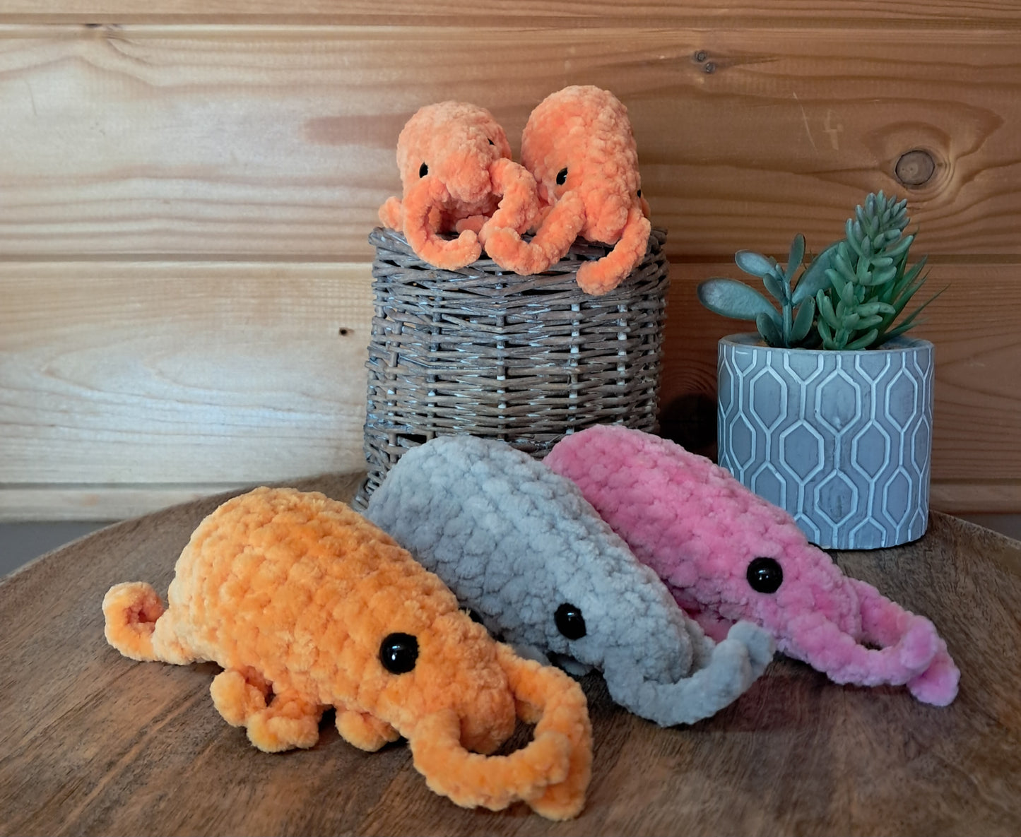 Kleine gehaakte garnaal-Handgemaakte amigurumi knuffel -Zeeleven-Oceaan-Uniek geschenk