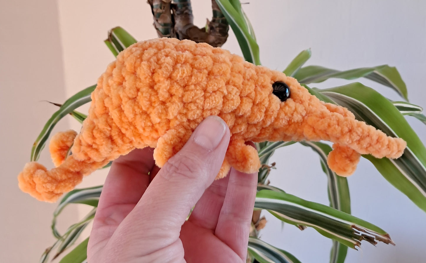 Kleine gehaakte garnaal-Handgemaakte amigurumi knuffel -Zeeleven-Oceaan-Uniek geschenk