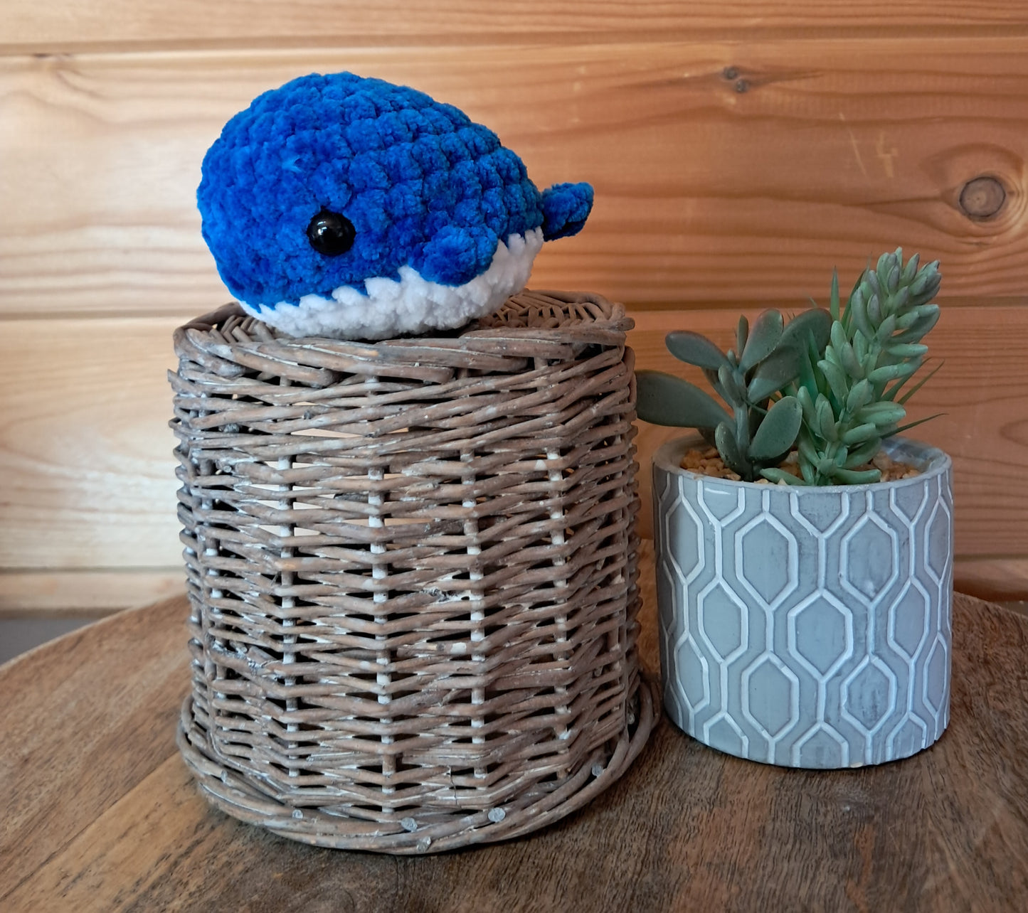 Kleine gehaakte Walvis-Handgemaakte amigurumi knuffel -zeeleven-oceaan-antistress