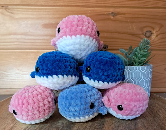 Kleine gehaakte Walvis-Handgemaakte amigurumi knuffel -zeeleven-oceaan-antistress