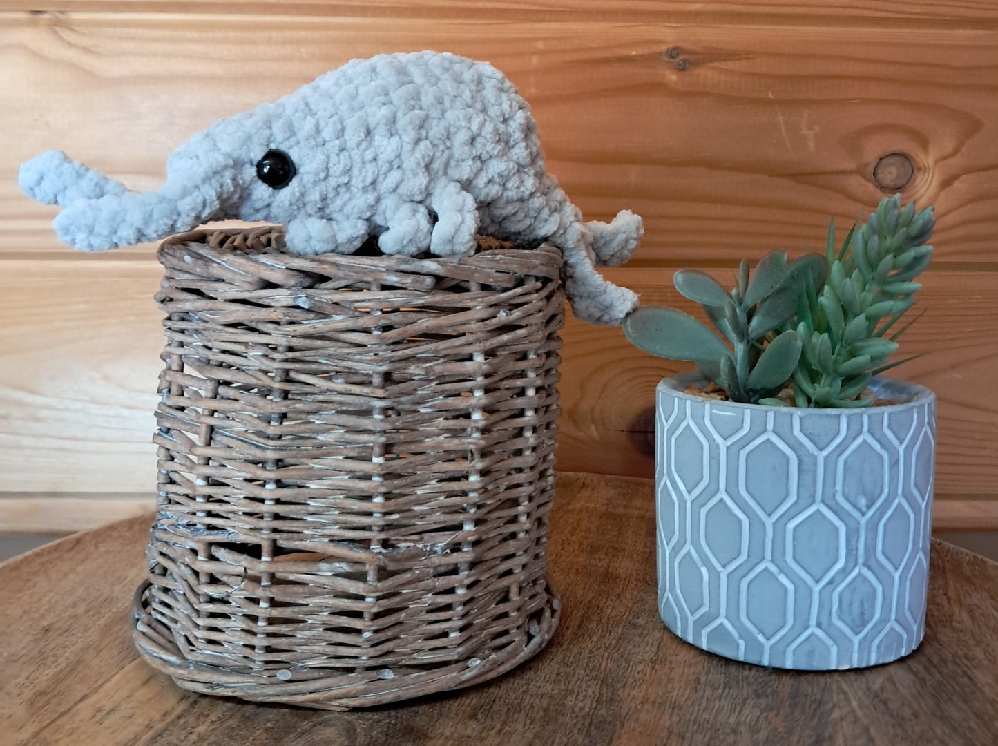 Kleine gehaakte garnaal-Handgemaakte amigurumi knuffel -Zeeleven-Oceaan-Uniek geschenk
